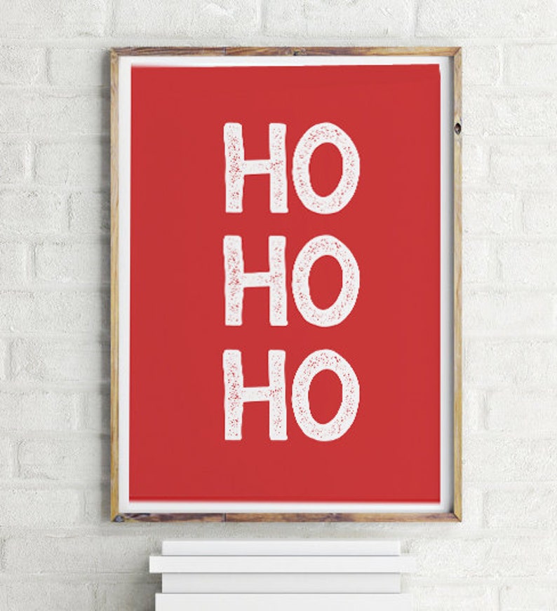 Christmas print, kids wall decor, Ho ho ho, christmas printable, christmas decor,Santa printable, christmas wall art, christmas download, image 4