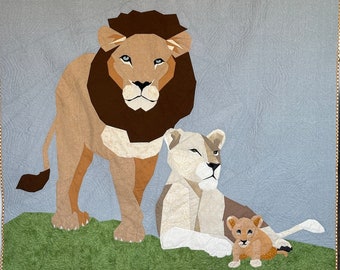 A Pride of Lions - Paper Piecing Quilt Pattern