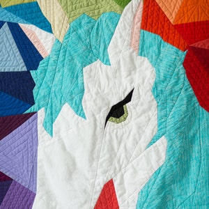 Maybe the Unicorn Paper Piecing Quilt Pattern Geometric Background image 6