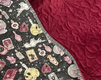 Spooky Apothecary Halloween Wholecloth Quilt