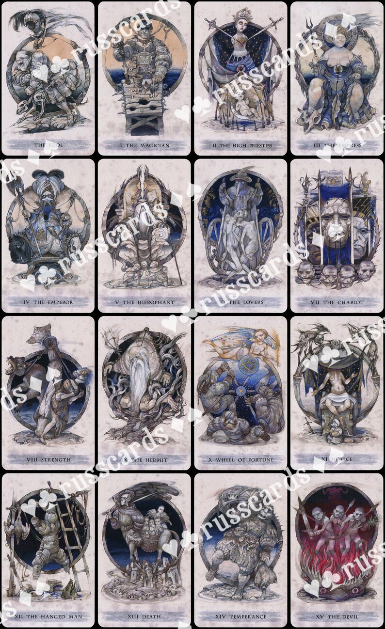 Tarot FATIGUE of WAR Divination Cards Tarot Art Etsy