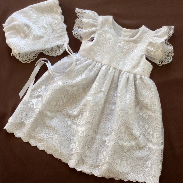Christening Gown. Baptism Gown. Dedication Dress. Naming day. Baby Coming home dress.