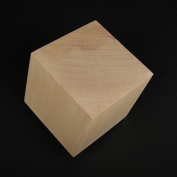 3.5" x 3.5" Maple Square Block Cube