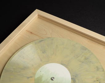 Custom Maple 12" Vinyl Record Display Frame With Corner Miter Splines