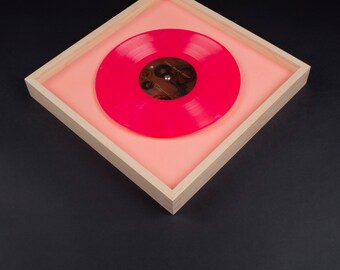 Custom Maple 10" Vinyl Record Display Frame With Corner Miter Splines