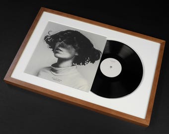 Custom Cherry Vinyl Record Album Sleeve Cover Frame With Corner Miter Splines