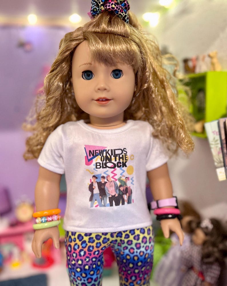 CUSTOM Vintage Style Band T-Shirts for 18-inch dolls image 1