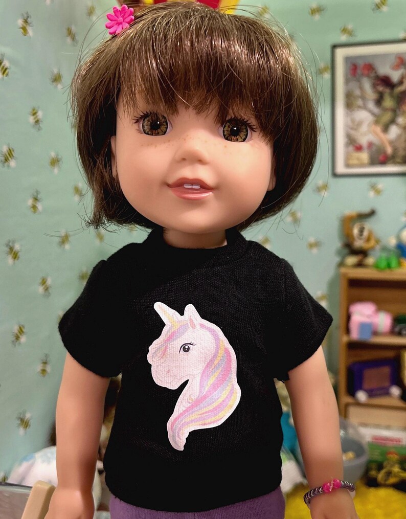 Camisetas gráficas para muñecas de 14,5 pulgadas imagen 1