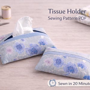 Tissue Cover Sewing Pattern PDF | English Language I Beginner Friendly | Fabric Scrap Project | Easy DIY Gift