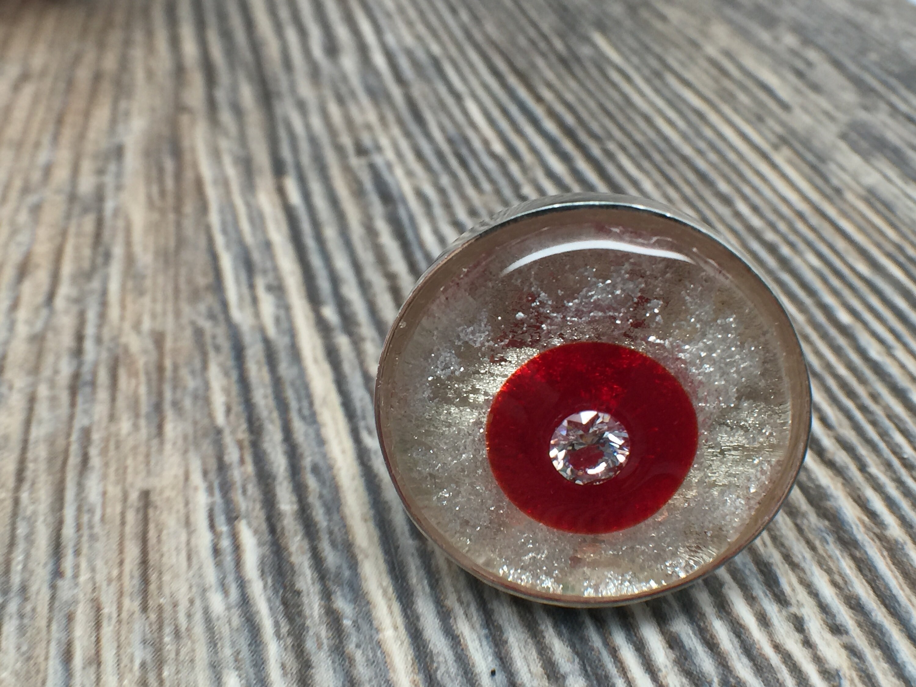 Red Evil Eye Eye Ring Red Ring Statement Ring Crystal - Etsy