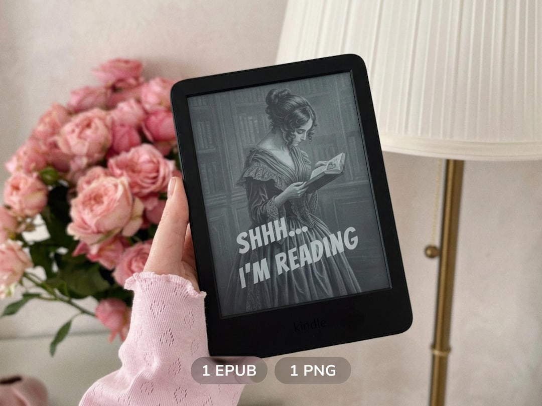 Kindle Lock Screen Wallpaper: *aggressively* Reading Lady (digital ...