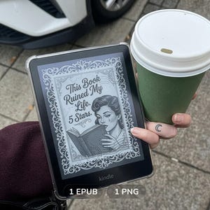 Kindle Lock Screen Wallpaper: This Book Ruined My Life – 5 Stars (Digital Download)