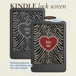 Kindle-vergrendelscherm | Screensaver met 'Bite Me Tiger'-print | Achtergrond voor e-reader (digitale download)