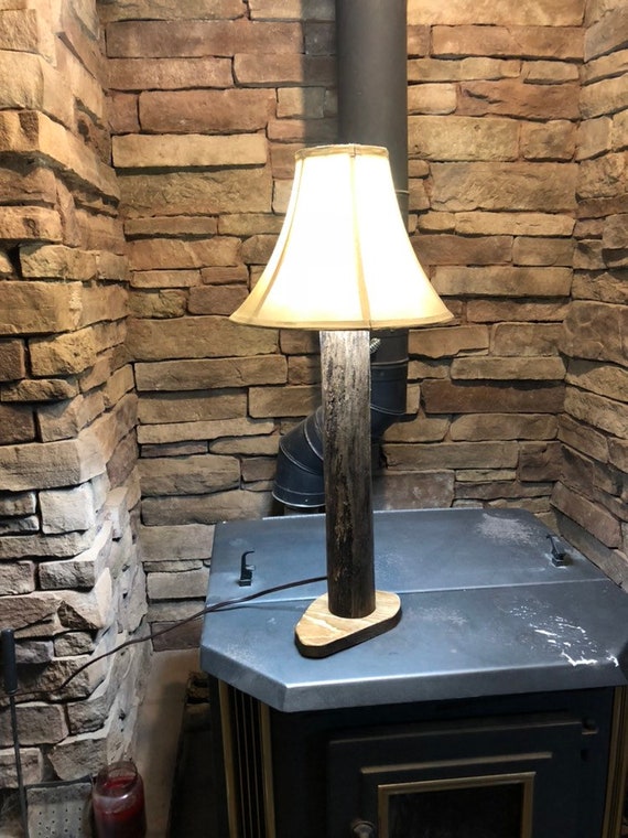 natural wood table lamp