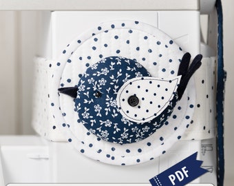 BIRD PINCUSHION PDF Nähanleitung. pdf Schnittmuster. Nadelkissen Muster. Nähmaschine Nadelkissen © BlueOwlLand