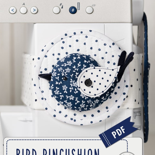 BIRD PINCUSHION PDF Sewing Pattern Tutorial. pdf sewing pattern. pin cushion pattern. sewing machine pin cushion © BlueOwlLand