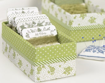 PANIERS EN TISSU et CARTES ruban Patron de couture. Patron et tutoriel pdf. Téléchargement instantané. © BlueOwlLand