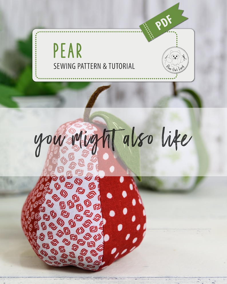 MODERN APPLE PDF Sewing Pattern Tutorial. Pin Cushion Pattern. Pdf