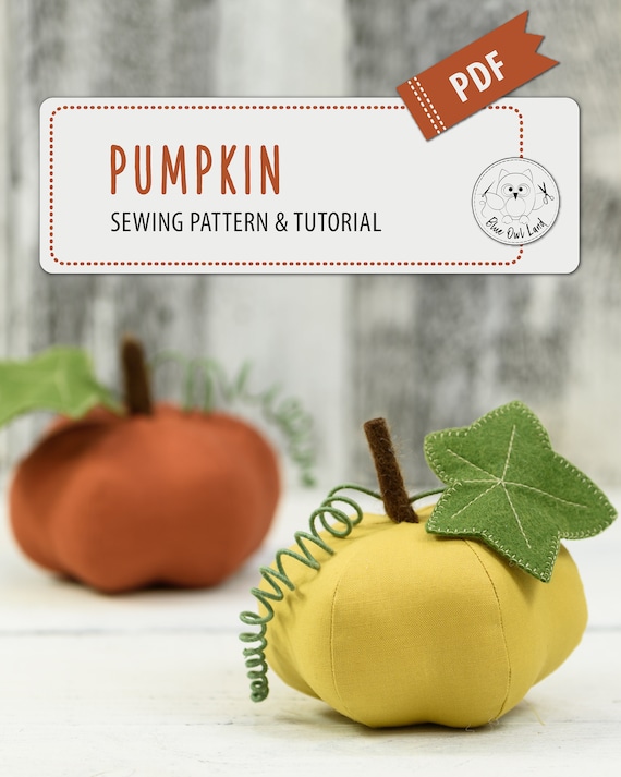 PUMPKIN PDF Sewing Pattern Tutorial Pumpkin Pincushion Fall Etsy UK How to make a fabric pumpkin tutorial fleece fun