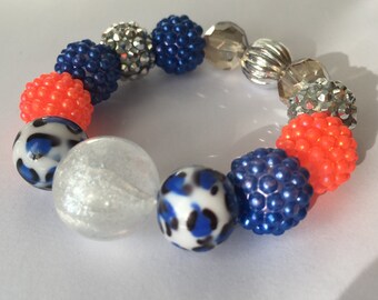 Just Peachy and Blue Bracelet