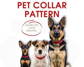 Pet Collar Sewing Pattern PDF | Adjustable Dog & Cat Collar Tutorial | DIY Nylon Collar Pattern | Beginner Friendly | Instant Download
