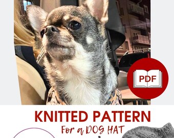 Stickmönster Hundmössa Chihuahua – Skräddarsydd vintermössa med twistkabel beställd Joana