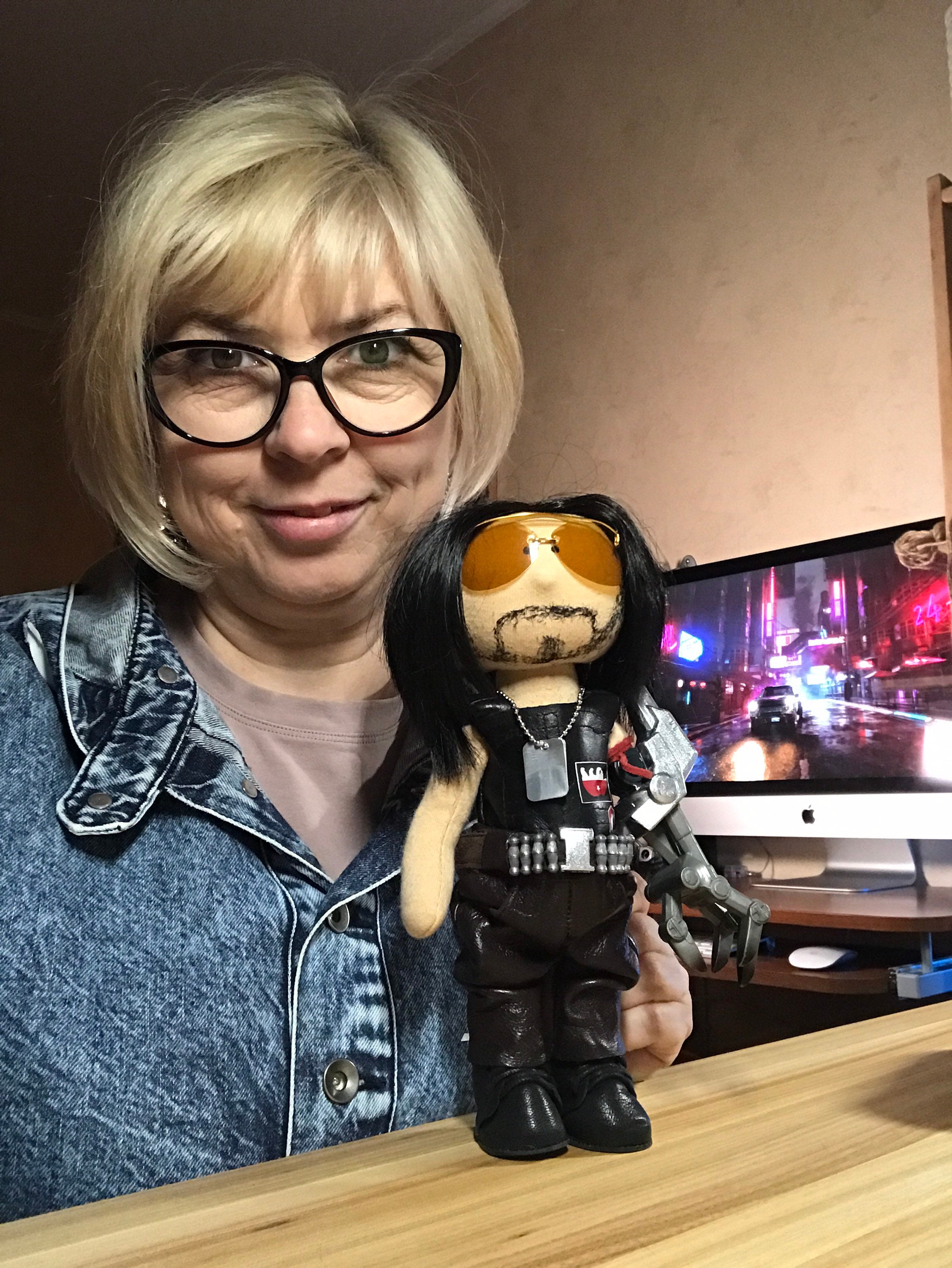 Toys Cyberpunk 2077 soft art figure Johnny Silverhand gift for him handmade Dolls that look like