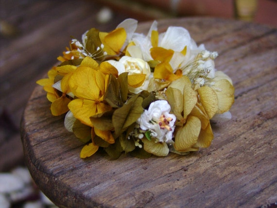 Rustic Flower Hair Brooch Dry Flower Hair Clip Wedding Gift Etsy