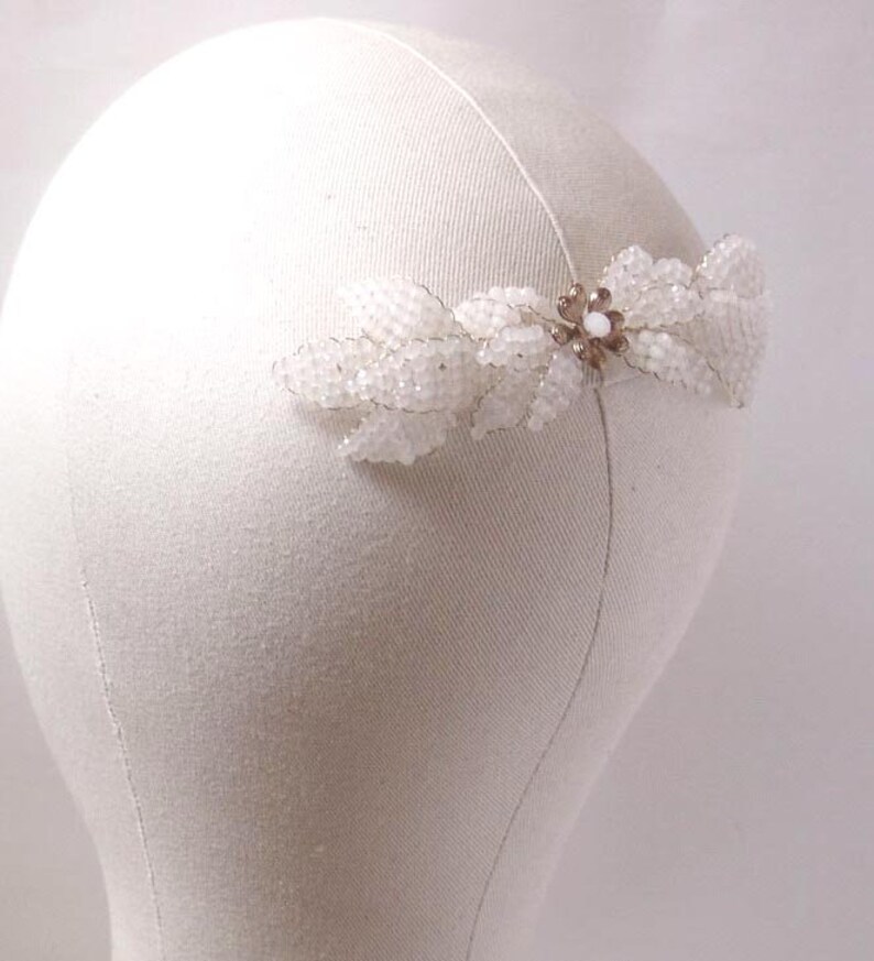 sparkle hair accessory for wedding hair crystal leaf tiara beaded opal crystal hair ornament Gold leaf headpiece wedding