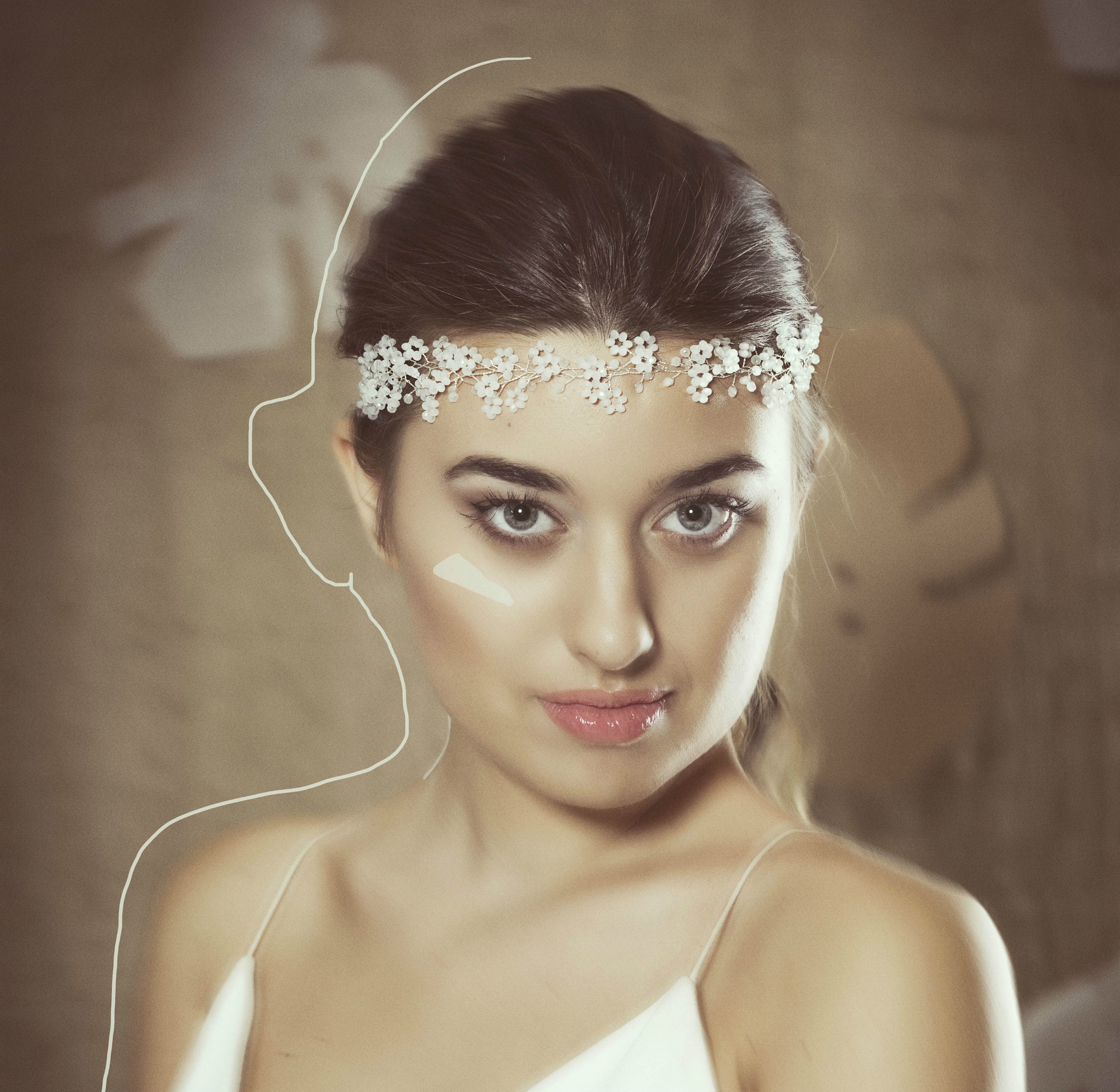 Crystal flower crown Boho wedding hair piece boho bridal Etsy