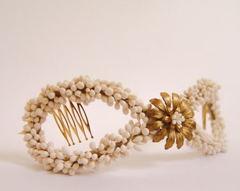 Bridal Hair Comb Amber Gold Vintage Wedding Hairpiece Accessories Formal Clips Amazon.com : 6 Pack Vintage Hair Side Combs for Women  main image 4