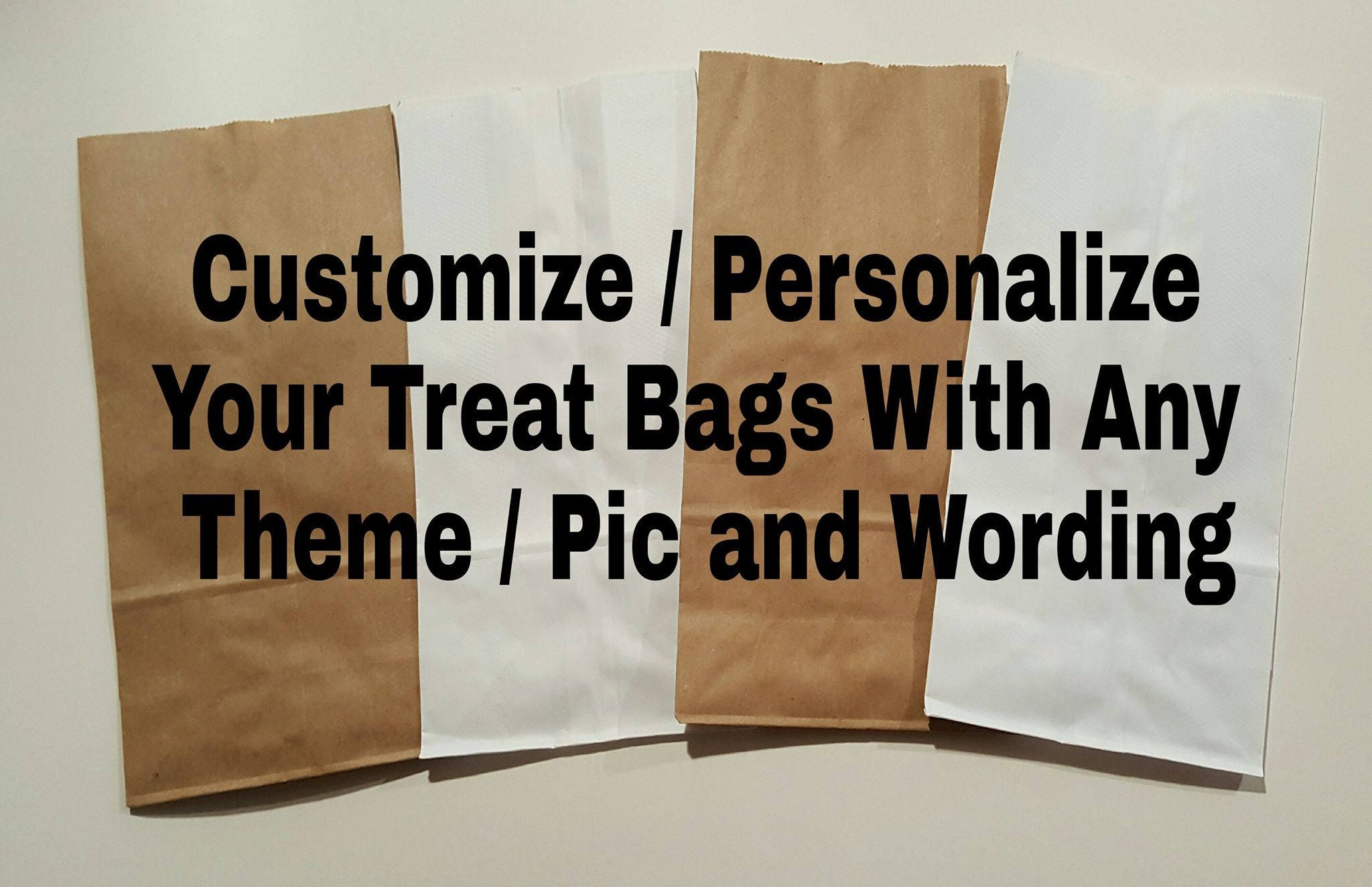 Customized Treat Bags Personalized Treat Bags Treat Bags Etsy