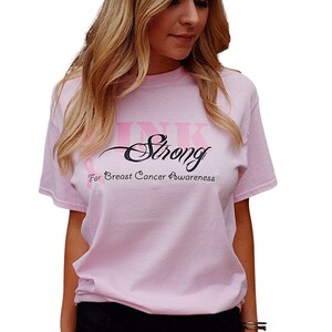 Pink Strong Adult Crew Neck Tshirt