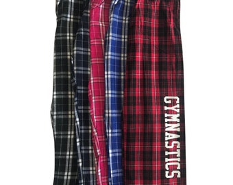 Gymnastics Flannel Pajama Pants with a Headband