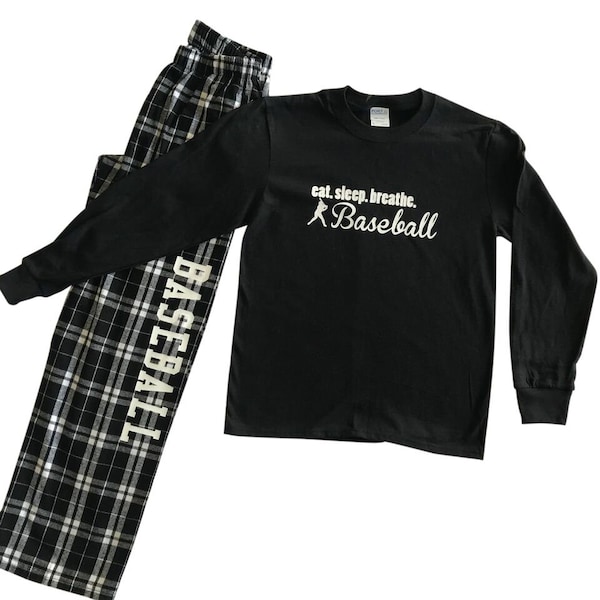 Baseball Tee Pajamas Etsy