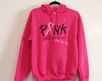 Pink Breast Cancer Awareness Hooded Sweatshirt