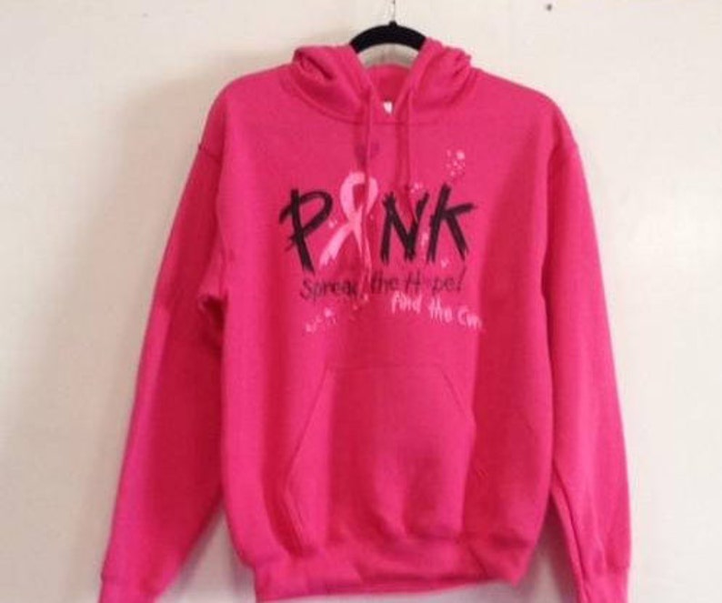 Pink Breast Cancer Awareness Hooded Sweatshirt image 1