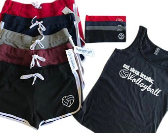 Eat Sleep Breathe Volleyball Short, Tank Top and Volleyball Headband Gift Set