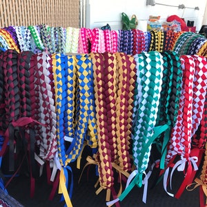 ON SALE NOW: Ribbon Leis for Graduation, Senior Night Gift or Award Banquets Grosgrain Ribbon leis