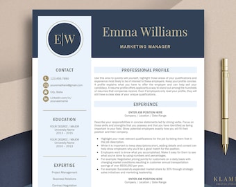 Resume Template Word and Pages | Executive Resume | Cover Letter & References Included | Clean Professional Editable Resume