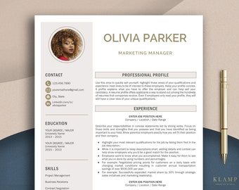 Professional Executive Resume Template for Word & Pages, Manager CV Template with Cover Letter