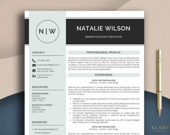 Professional and Modern Resume Template for Word and Pages | CV Template for Word, Creative Resume Template, Professional Cv Template