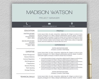 Professional Resume Template Word / CV Professional | Modern Resume Template for Word | Modern CV Templates | Creative Resume Template