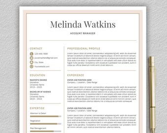 Resume Template / CV Template for Word + Cover Letter | Modern Resume Template | Professional Resume Template | Creative CV | Modern CV