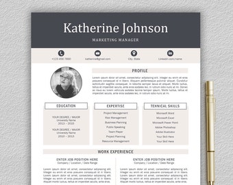 Professional Resume, Modern Resume, Professional Resume Template Word / CV Professional, CV Modern Template for Word, Modern CV Templates