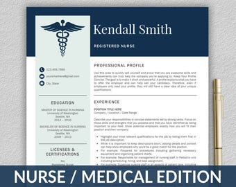 medical resume etsy medical resume template