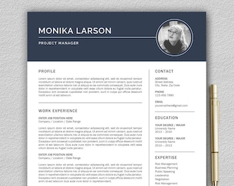 Resume Template / CV Template for Word + Cover Letter | Modern Resume Template | Professional Resume Template  | One Page Resume | Resume