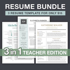Teacher Resume Template for Word / Teacher CV Template | Teaching Resume Template | Resume for Teacher | Elementary Resume | Resume Template
