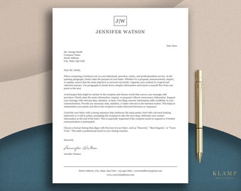 Letterhead Template for Word and Pages, Personalized Letterhead, Business Letterhead, Custom Letterhead, DIY Stationary, Custom Stationary