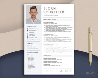 Lebenslauf Vorlage Bewerbungsvorlagen Word und Apple Pages + Deckblatt, Anschreiben, Lebenslauf Deutsch Vorlagen Modern Bewerbungsvorlage